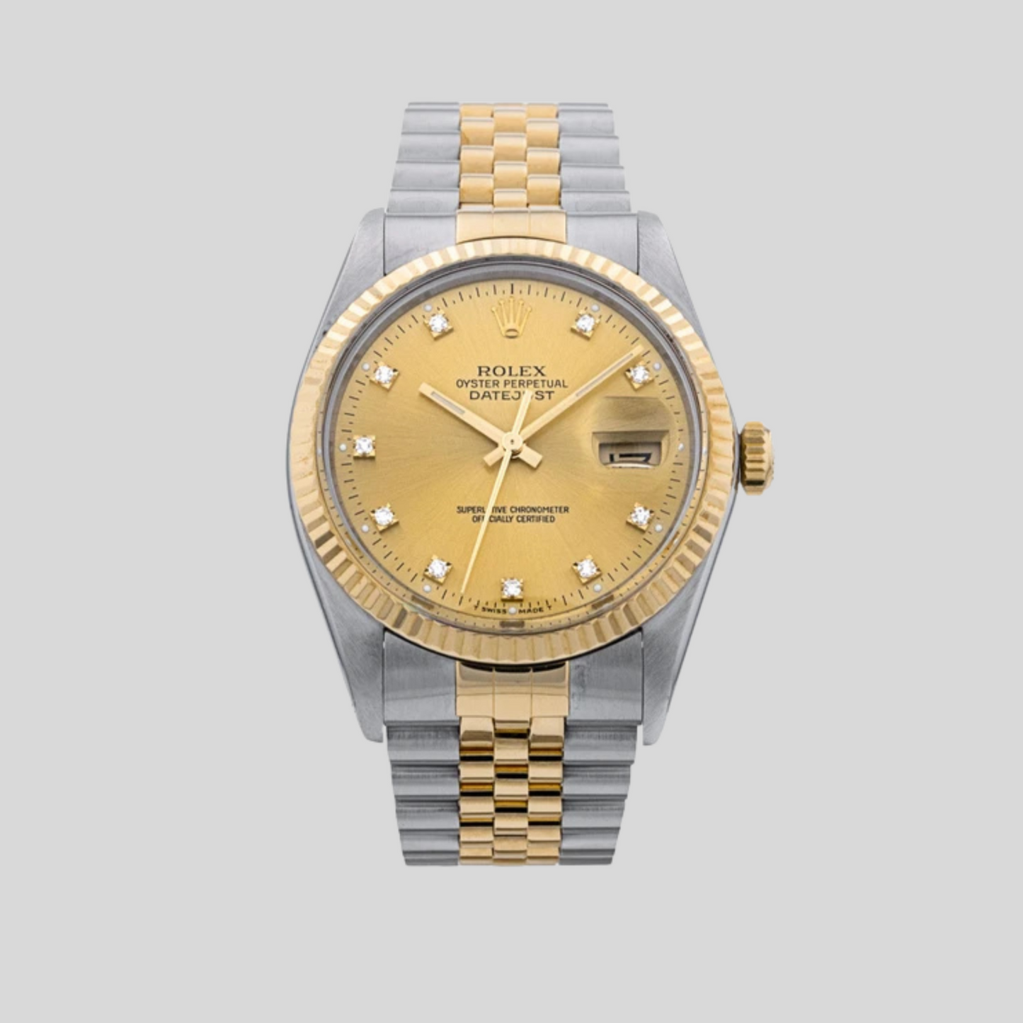 Rolex 68273 Champagne Diamond Dot Dial Datejust 31mm 1986