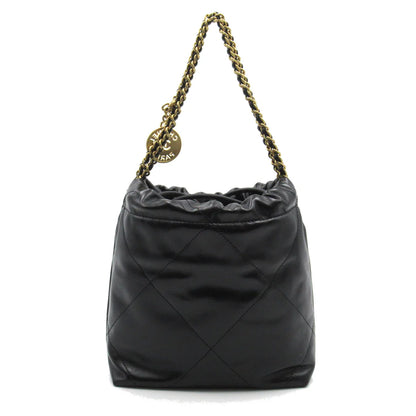 CHANEL 22 2wayShoulder Black leather AS3980