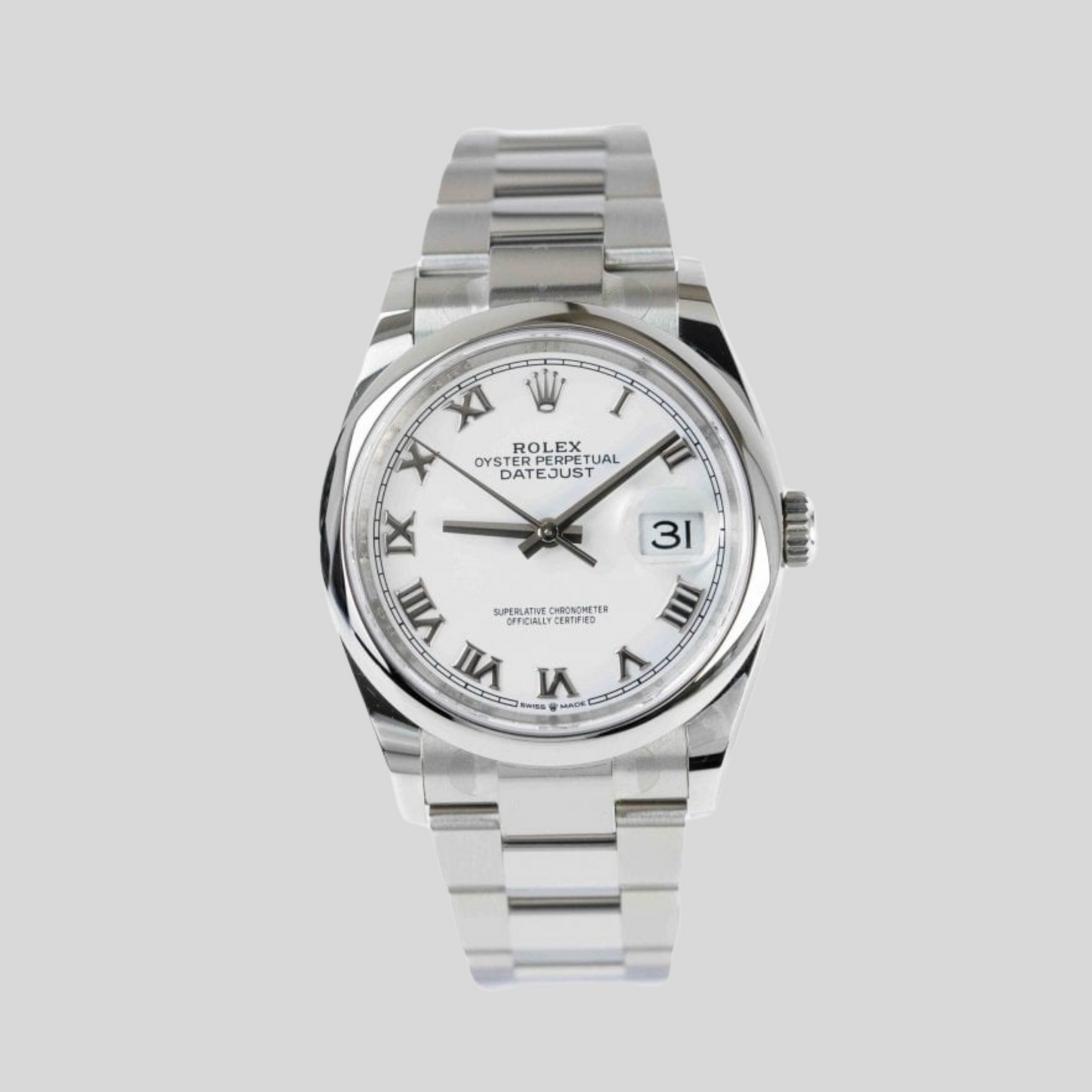 Rolex 116200 White Roman Numeral Datejust 36mm 2007