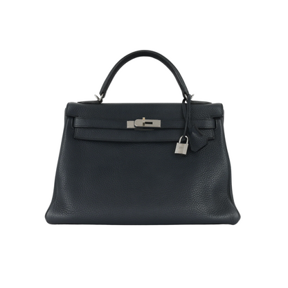 Hermès HERMES  Leather Kelly 25 Black 25mm