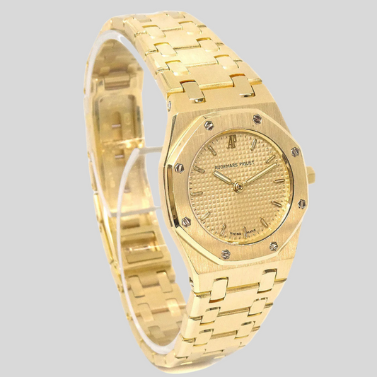 Audemars Piguet 14950BA Yellow Gold Diamond Dot Dial Royal Oak 33mm