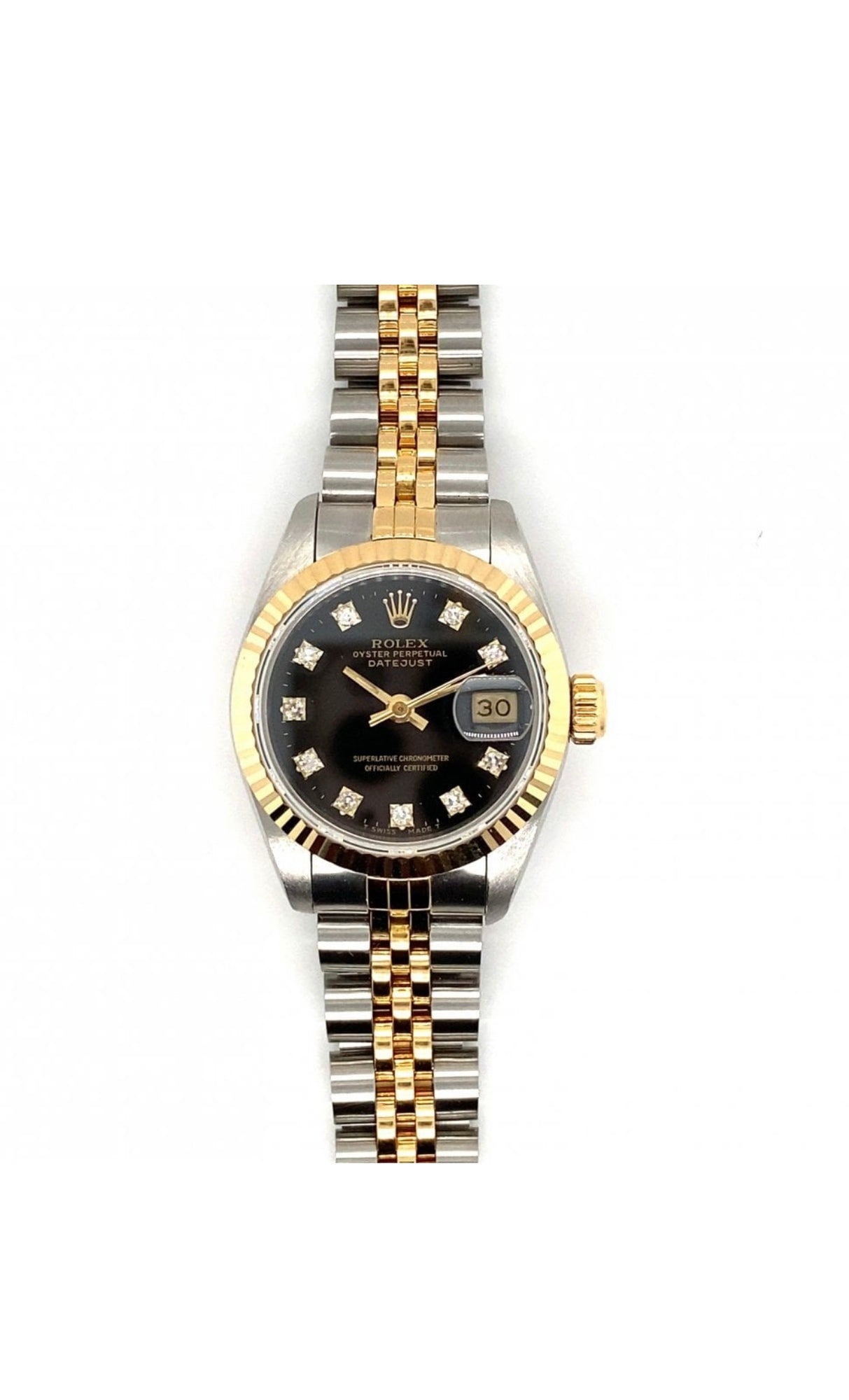 Rolex 69173 Black Diamond Dial Datejust