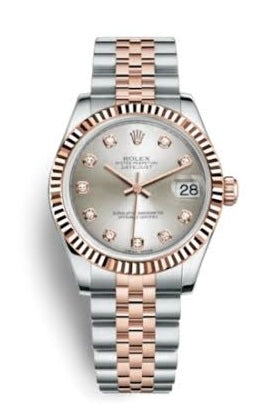Rolex 178271 Silver Diamond Dot Dial Datejust 31mm 2013