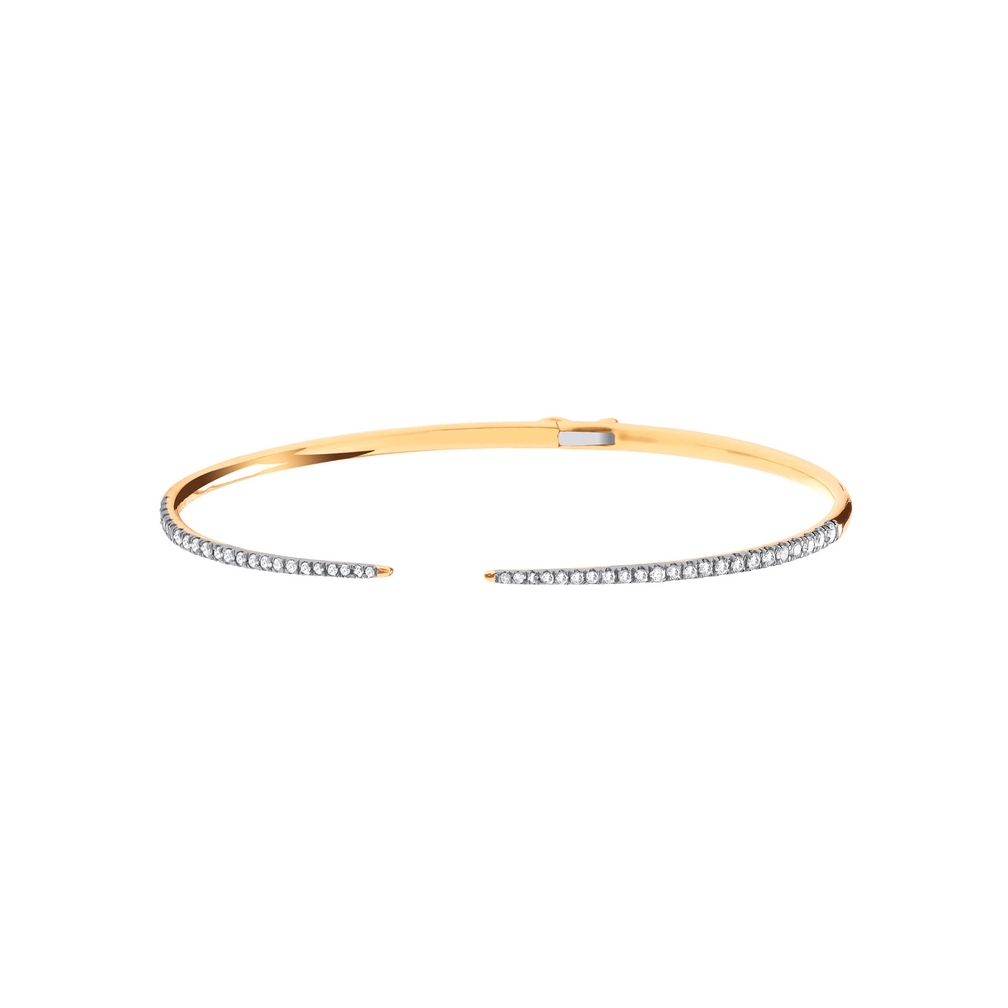 18CT Yellow Gold 0.50ct Hinged Bangle