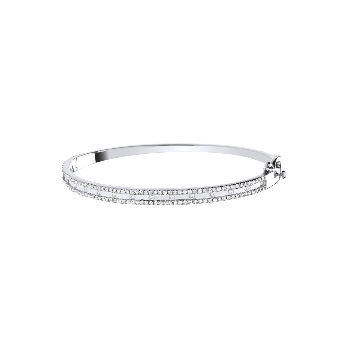 9ct White Gold 1.00ctw Bangle