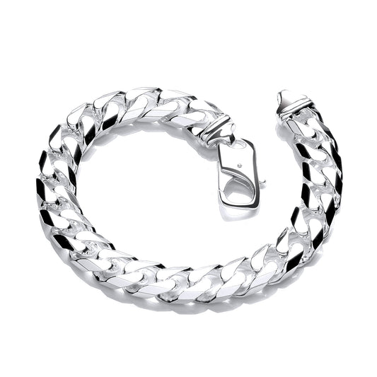 Silver 10.5mm Curb Gents 8" Bracelet