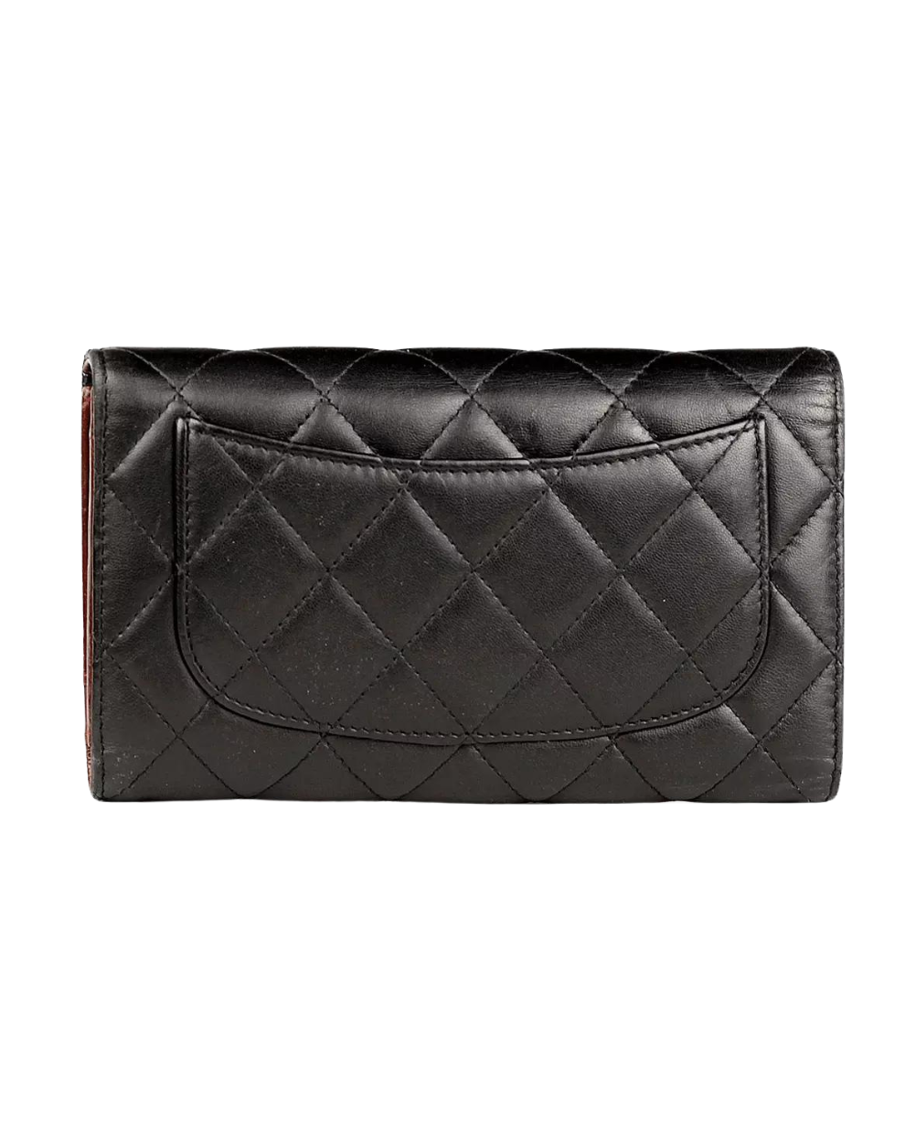 CHANEL Classic Flap Wallet Black Lambskin Leather